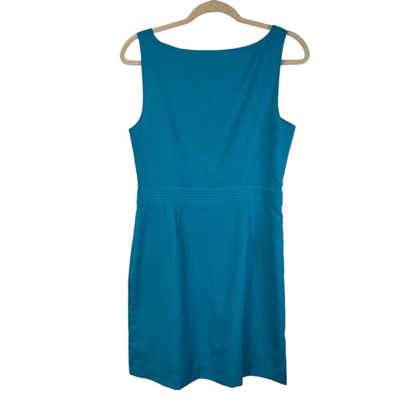 Banana Republic Turquoise Dress Sleeveless Cutout Detail Fitted Cocktail Size 8 - Picture 6 of 13